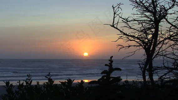 夕阳在俄勒冈海岸股票视频 夕阳在俄勒冈海岸股票视频