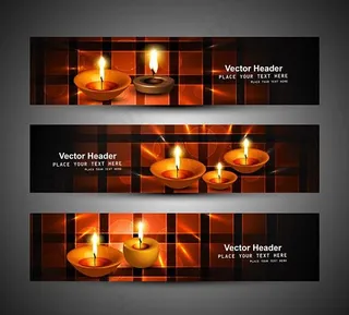 精美排灯节主题背景矢量素材二