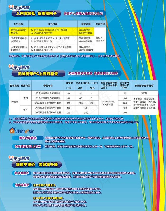 电信宣传单单页图片cdr矢量模版下载