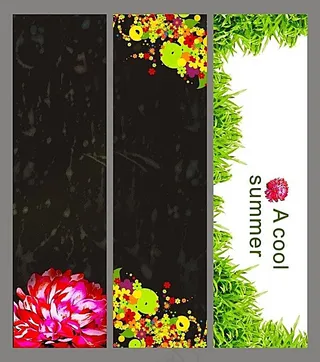 精美X展架背景矢量素材