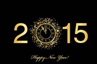 2015璀璨时钟新年海报矢量素图片