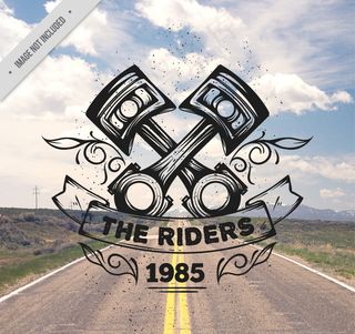 手绘装饰摩托车徽章