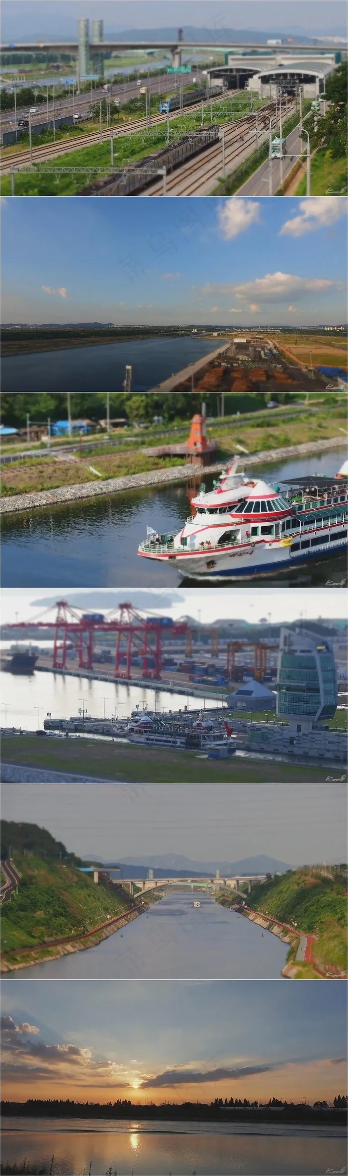 韩国首尔水上城市实拍视频