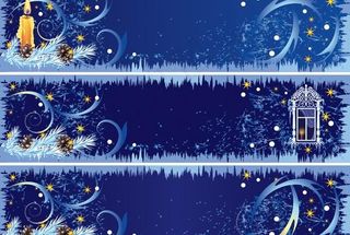 装饰漂亮的圣诞节banner背景矢...