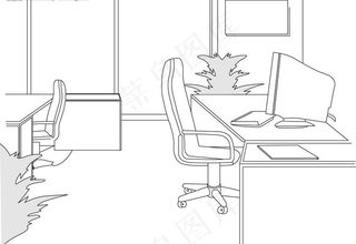 办公室-矢量图片