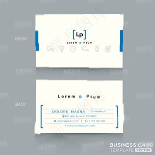 现代时尚简约名片设计矢量