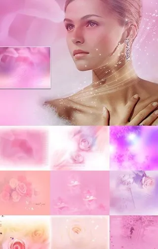 浪漫背景 （10psd）图片