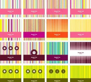 丰富多彩的时尚卡片背景矢量素材