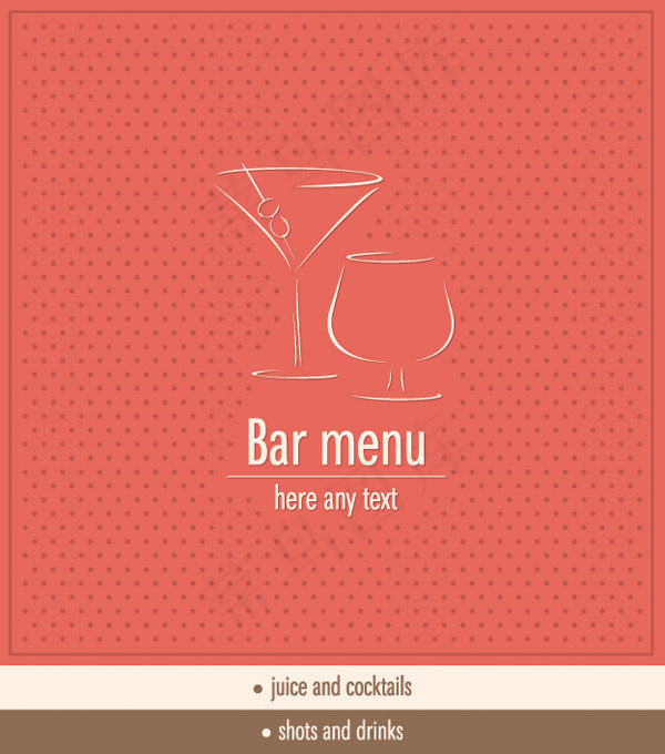 矢量素材简约线条菜单背景