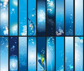 蓝色展板背景矢量素材