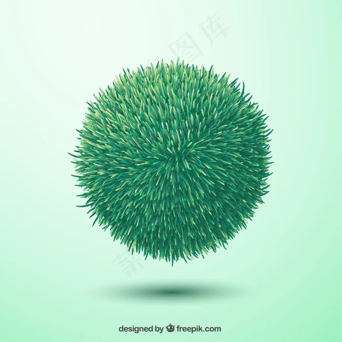 绿色的草球ai矢量模版下载