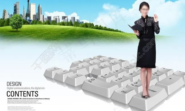 高楼科技人物图片(3500X2300(DPI:300))psd模版下载