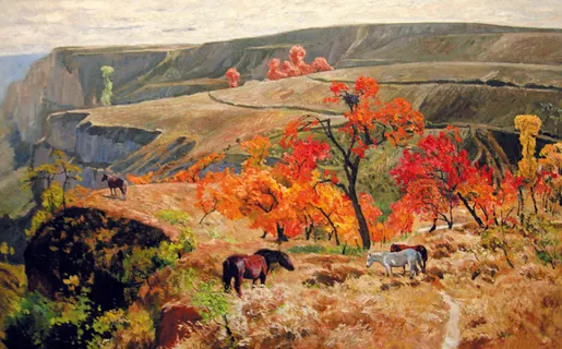 黄土高原秋色图片