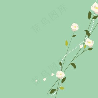 桌面护眼绿色花卉背景素材下载