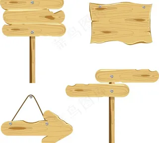 木板指示牌图片