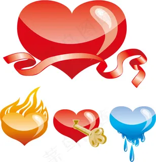 特殊的心形矢量