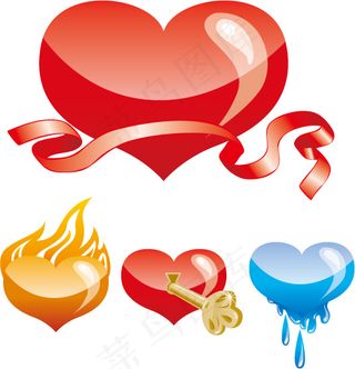 特殊的心形矢量