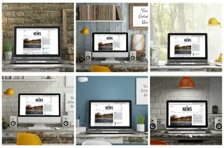 电脑设计效果图贴图样机模板