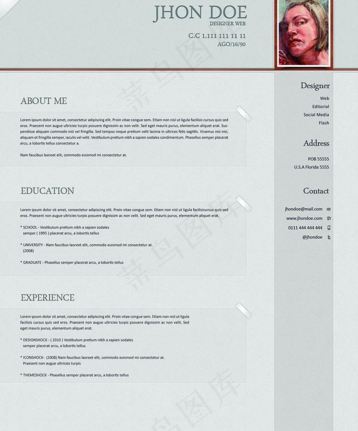 国外简历模板图片