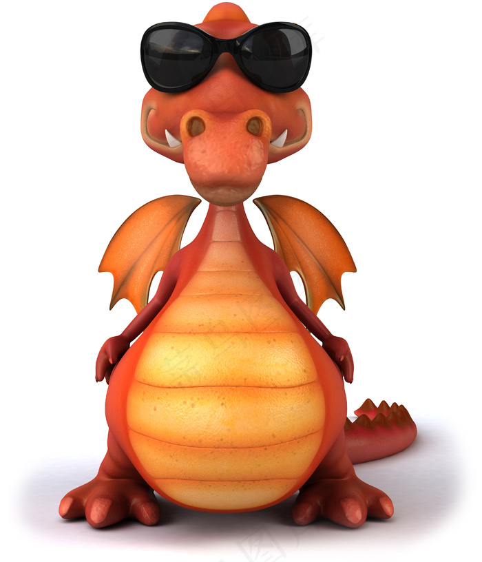 戴着墨镜卡通恐龙图片