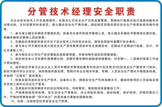 分管技术经理安全职责cdr矢量模版下载