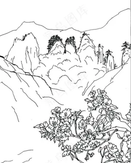 风景素描图片