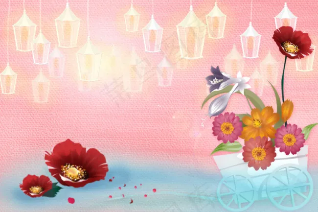 爱的晚宴主题艺术背景psd模版下载