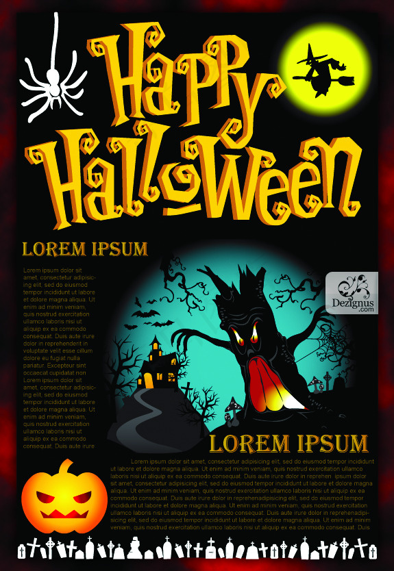 万圣节矢量海报