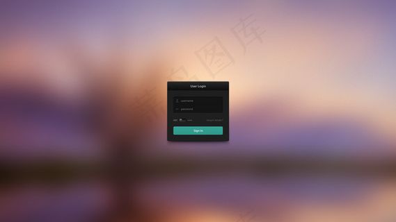 模糊背景 简洁登陆框 登录页面