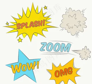 拟声词和手绘漫画的效果