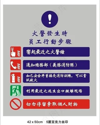 火警提示牌图片