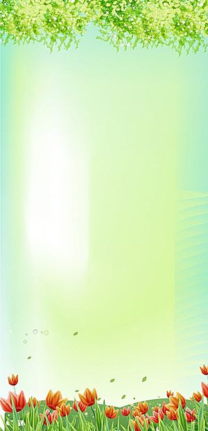 春季展架 手绘花朵图片