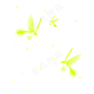 夏夜精灵萤火虫元素,免抠元素
