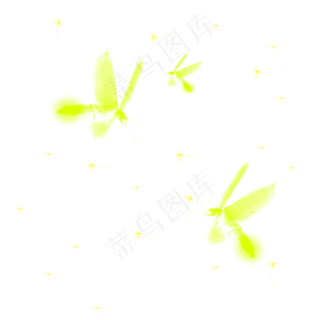 夏夜精灵萤火虫元素,免抠元素