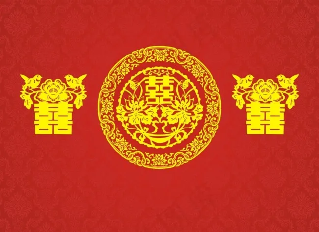 婚礼中式迎宾背景