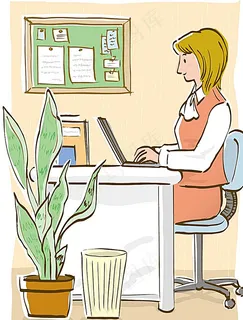 职业女性矢量人物图片