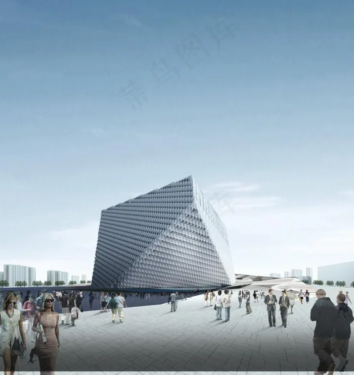 建筑效果图图片(3300X3713(DPI:72))psd模版下载