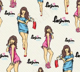 无缝时尚女性背景图片