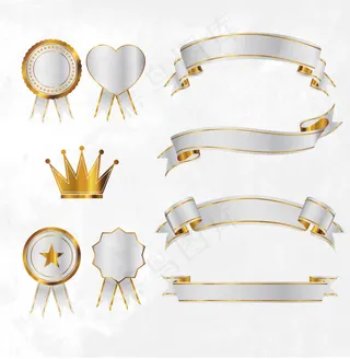 白色勋章和丝带