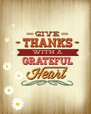 感恩节雏菊海报矢量素材