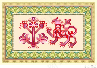 植物与兽纹背景