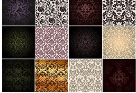 欧式花纹古典花纹底纹矢量素材