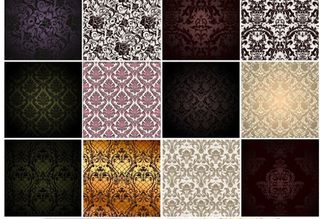 欧式花纹古典花纹底纹矢量素材