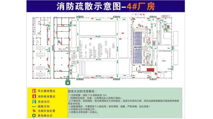 消防紧急疏散示意图-2020cdr矢量模版下载