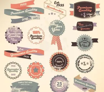 欧式精美标签矢量素材