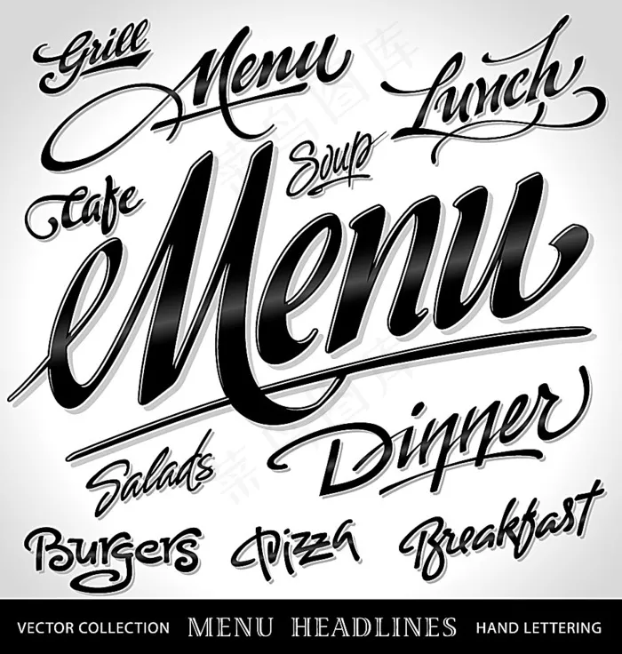 英文字体组合eps,ai矢量模版下载