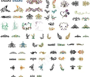 欧式花纹花边eps格式图片