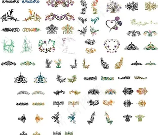 欧式花纹花边eps格式图片