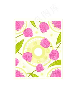 矢量鲜艳花卉精美背景