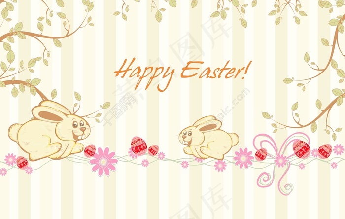 春天背景矢量插画